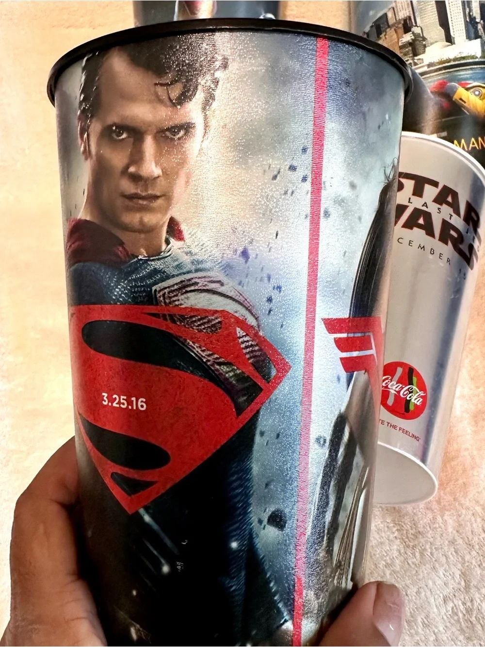 Movie Theater Promo Cup Lot Bundle Marvel Star Wars Spiderman 9 Pcs